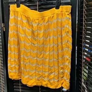 😎Baby Phat metallic strapless sweater/Mini Skirt